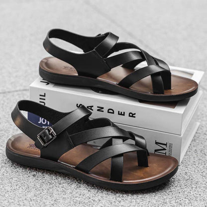 ☀️ LIMITED TIME 50% OFF! Men’s Adjustable Roman Sandals – Soft Flexible Sole, Secure Buckle Fit and Versatile Summer Style
