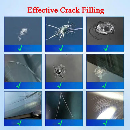 🏆 Last Day Special Price £8.99! 🏭Buy 1 Get 1 Free💦Glass Crack Repair Agent🚗One drop fixes all glass cracks！