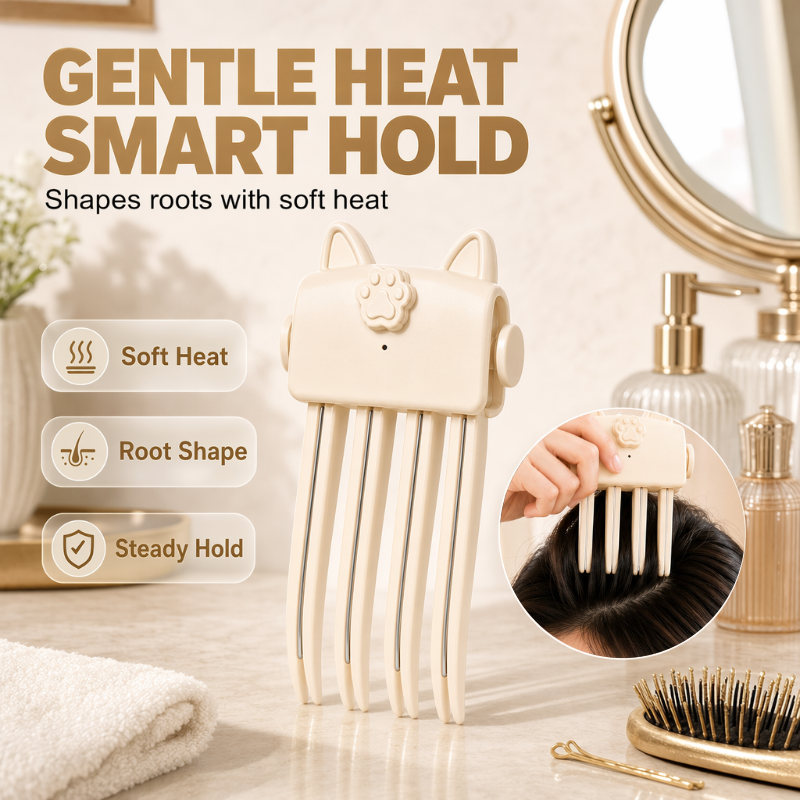 🔥 -50 % | 💇Pince Chauffante Sans Fil – Volumateur Racine Cheveux Fins