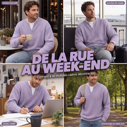 🎁 Vente 2026 — Plus de 40 100 vendus!✨T-shirt en nid d'abeille confort superposé