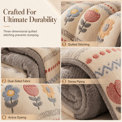 ⏳🔥LIMITED-TIME 50% OFF! ⏰🛌Double-Sided Sherpa Fleece Winter Comforter, thick velvet-warm cozy quilt for cold nights❄️