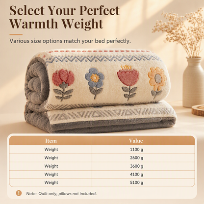 ⏳🔥LIMITED-TIME 50% OFF! ⏰🛌Double-Sided Sherpa Fleece Winter Comforter, thick velvet-warm cozy quilt for cold nights❄️