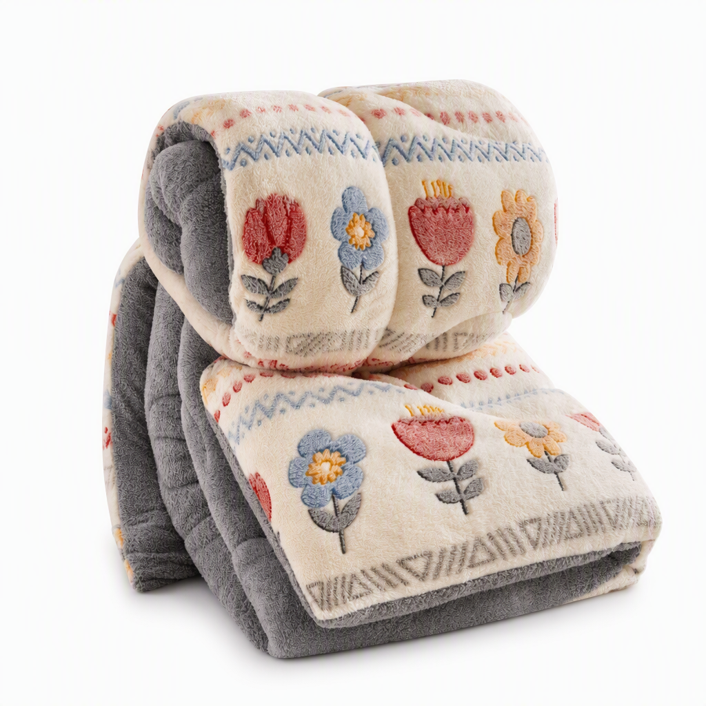 ⏳🔥LIMITED-TIME 50% OFF! ⏰🛌Double-Sided Sherpa Fleece Winter Comforter, thick velvet-warm cozy quilt for cold nights❄️