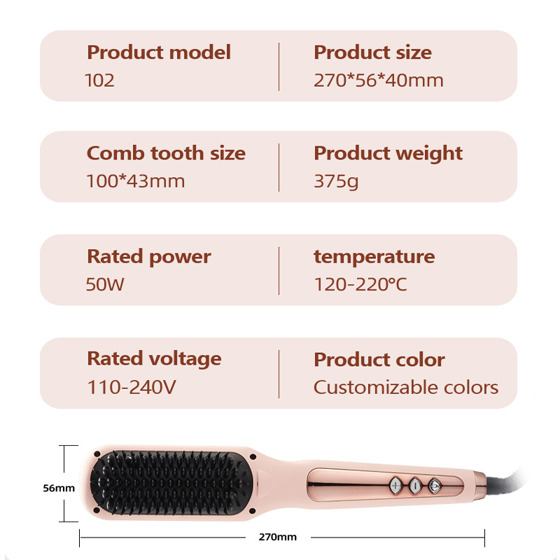 🔥‑50% Réduction ! Brosse de coiffage intelligente 💇‍♀️ Lissage facile, cheveux doux, idéal pour coiffer rapidement ✨
