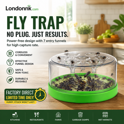 🏆Flash Sale⚡50K+ SOLD! Almost Gone-💥🔌✅ Reusable fly trap—no electricity, no poison! 🏠 Safe to use in the kitchen and around children and pets.1